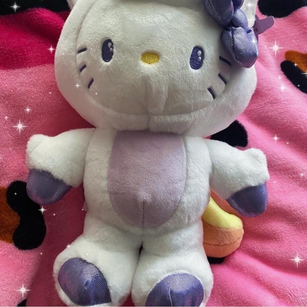 Hello Kitty Plush Toy - White and Purple